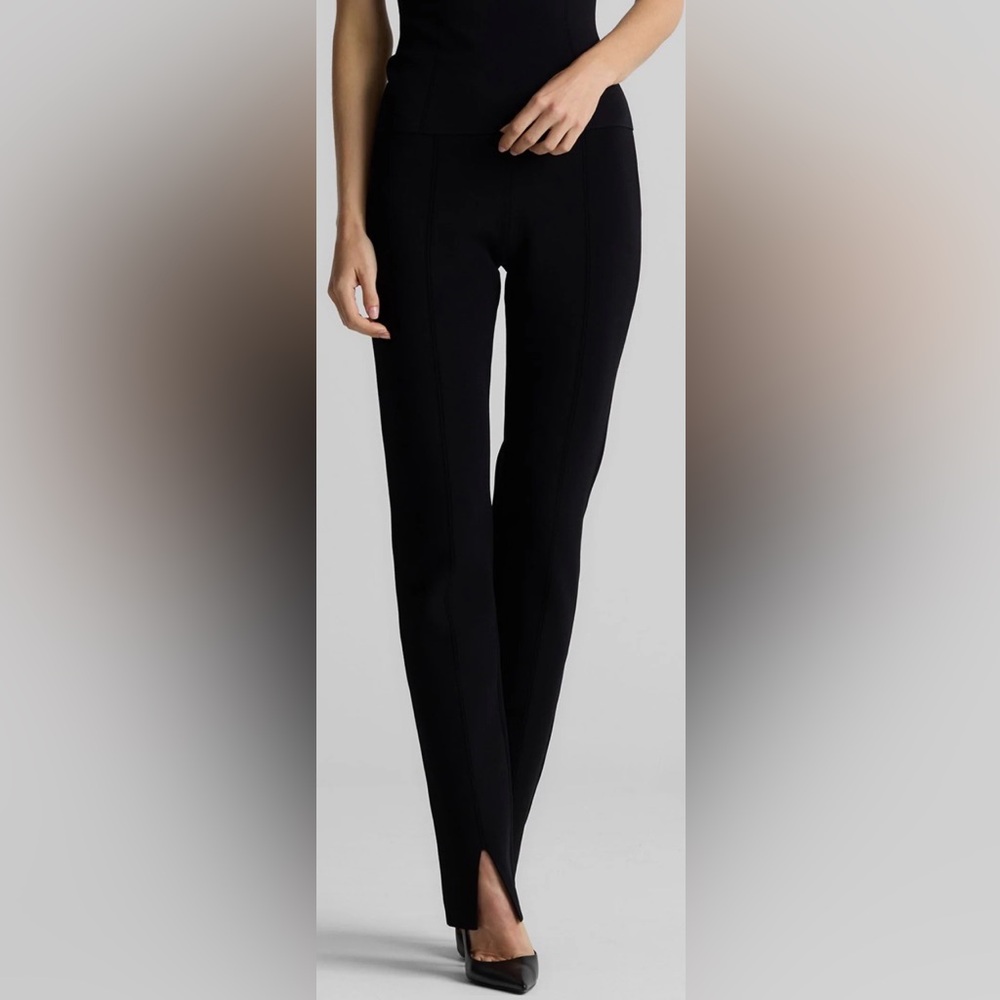 ST JOHN x NORDSTROM- Elegant Black Women's split hem Pants- size 8 NWT 🖤🖤🖤